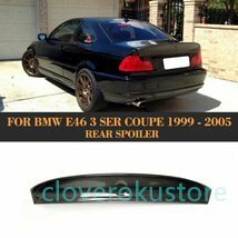 BMW 3シリーズ E46 クーペ カーボンリアスポイラー トランクスポイラー ダックテール 跳ね上げ CSL スタイル m3 325i 330i 328i 323_画像1