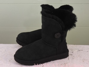 MK613◆レディース【UGG オーストラリア】ムートンブーツ 黒 ブラック 38 24cm