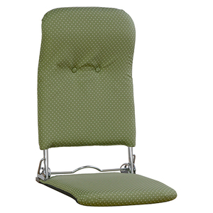 座椅子 ハイバック リクライニング コンパクト 折りたたみ 折りたたみ座椅子 和座椅子 緑 グリーン MNISK-0002GN