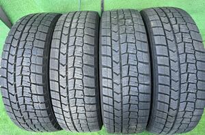 185/60R15 84Q 2020 年製 タイヤは8.5-9分山　DUNLOP WINTER WAXX スチールホイール 15インチ5J 4本セット 穴 4 PCD 100 ハブ径54 in+45