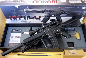 東京マルイ 次世代 HK416D スナイパー仕様 ライフルスコープ バイポッド サイレンサー 等 おまけ付き