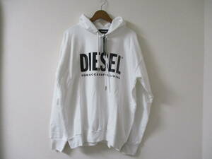 ☆DIESEL/ディーゼル☆未使用 S-DIVISION-LOGO FELPA ロゴパーカーサイズ：M ホワイト