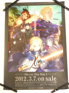 1029★美品　ポスターFate/Zero BD-BOX Ⅰ 販促告知B2ポスター フェイトゼロ TYPE-MOON 72cm×51cm