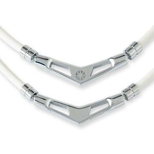 【新商品】BANDEL（バンデル）Healthcare Necklace　V1（ネックレスブイワン）正規品　White×Silver　Mサイズ（49㎝）新品　専用箱入