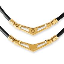 【新商品】BANDEL（バンデル）Healthcare Necklace　V1（ネックレスブイワン）正規品　Black×Gold　Mサイズ（49㎝）新品　専用箱入_画像1