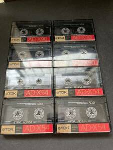 使用済み カセットテープ TDK AD-X 54/90 8本セット 書き込みあり 記録媒体