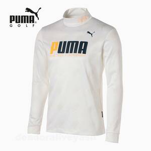 #[L] regular price 9,350 jpy Puma Golf long sleeve mok neck shirt white #