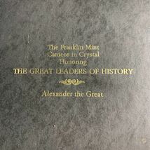 バカラ ペーパーウェイト 文鎮 フランクリンミント アレキサンダー大王 クリスタル カメオ グリーン 緑 ALEXANDER THE GREAT 希少(8898)_画像4