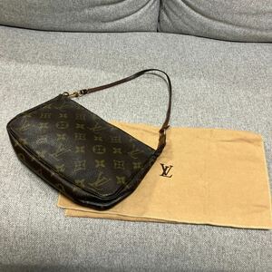 (ジャンク品) 1円 LOUIS VUITTON ルイヴィトン モノグラム アクセソワール アクセサリーポーチ ポシェット ハンドバッグ M40712 VI1919