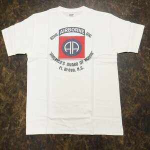 TT110 ウエアハウス × ダブルワークス 新品 AIRBORNE 空挺プリント 半袖Tシャツ M(38-40) 日本製 WAREHOUSE DUBBLEWORKS