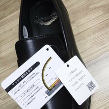 KK125 マドラス madras 定価16500円 黒 コインローファー 牛革 スリッポンビジネスシューズ 25.5 新品 マッケイ製法 PERRY COLLECTION 6004_画像5