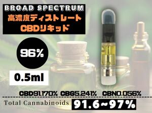 【高濃度97％】ブロードスペクトラム0.5ml【CBD/CBN/CBG】