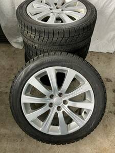 中古 2020年製 ブリジストン BLIZZAK VRX 215/50R17 スタッドレスタイヤ＆スバル純正ホイール 4本セット