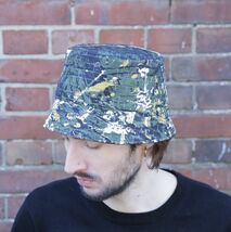 災害支援 日本製 オリジナルJOHN DRIP PAINT BUCKET HAT 廃業放出品_画像3