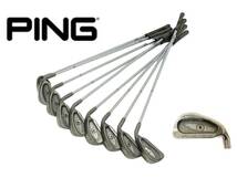 PING/ピン EYE2 アイ2 KARSTEN 黒ドット アイアンセット ＃3-＃9・S・W 純正スチールシャフト MADE IN USA ゴルフクラブ 現状品 (44961OT7)_画像1