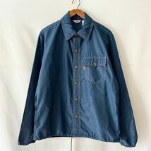 70s 80s Levi's ナイロン シャツ ジャケット M ネイビー USA製 ビンテージ 70年代 80年代 リーバイス アメリカ製 オリジナル ヴィンテージ_画像2