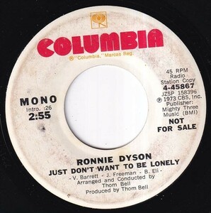 Ronnie Dyson - Just Don't Want To Be Lonely (A) J405