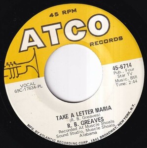 R.B. Greaves - Take A Letter Maria / Big Bad City (A) K051