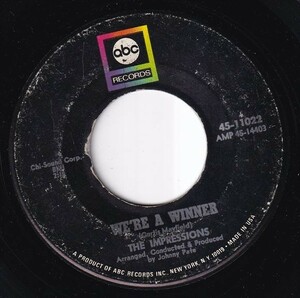 The Impressions - We're A Winner / It's All Over (A) J375