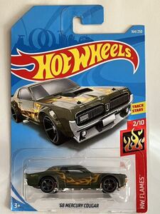 HW ‘68 MERCURY COUGAR マーキュリー　クーガー　マットグリーン　フレイムス　ホットウィール