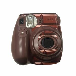 ★シャッター確認OK★100円スタート★ フジフィルム FUJIFILM チェキ instax mini 7S choco インスタックス チェキカメラ