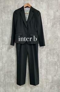 inter b スーツ　上下セット　入学式　卒業式　9AR 黒　レディース