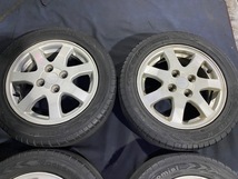 L650S ミラジーノ 純正 アルミホイール 14×4.5J オフセット45 155/65/R14 エコノミストタイヤ ☆店頭手渡し歓迎☆千葉市若葉区から出品☆_画像2