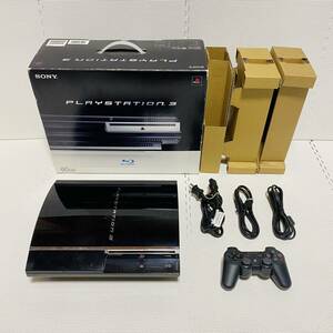 1円☆ 3.55以下☆ PS3 60GB CECHA00 FW:3.00 SONY プレステ3 初期型 箱 プレイステーション PlayStation 本体 コントローラ DUALSHOCK PS2 