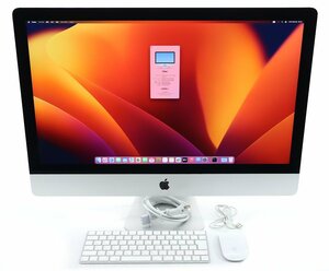 Apple iMac Retina 5K 27インチ 2017 Core i5-7500 3.4GHz 16GB 1TB(HDD) 32GB(APPLE SSD) FusionDrive仕様 Radeon Pro 570 macOS Ventura