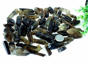 「在庫処分」チベット産天然モリオン(黒水晶）原石175C3-48C05W