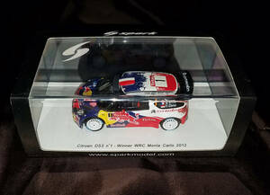 1円スタート! スパーク 1/43 2012 Citroen DS3 No.1 Winner Monte Carlo Rally S.Loeb WRC シトロエン S・ローブ モンテカルロ ラリー