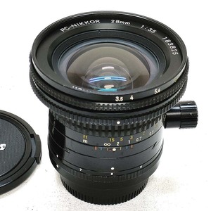 PC-NIKKOR 28mm F3.5【アオリ撮影】 Nikon ニコン PCニッコール★マニュアルフォーカス 前後キャップ付き★動作OK 撮影OK 中古