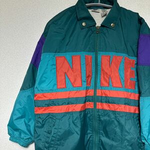 90s Mサイズ デカロゴ ナイキ NIKE 古着 ナイロンジャケット ジャケット ブルゾン ナイロン ウインドブレーカー