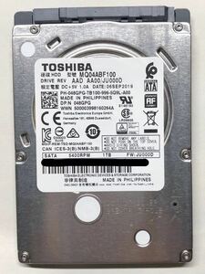 使用時間 9746時間 正常 TOSHIBA MQ04ABF100 1000GB 1TB s20231206-204