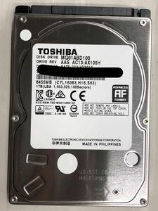 使用時間 8033時間 正常 TOSHIBA MQ01ABD100 1000GB 1TB n20231230-3