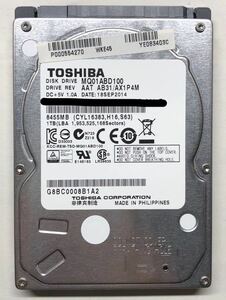 使用時間 2245時間 正常 TOSHIBA MQ01ABD100 1000GB 1TB s20231206-212