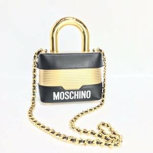 MOSCHINO Moschino 2WAY leather chain shoulder bag steering wheel bag 