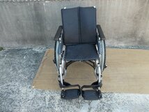 TS-23-1213-09 【日進医療器】自走用 室内用車椅子 座王 NA-506W 6輪車_画像2