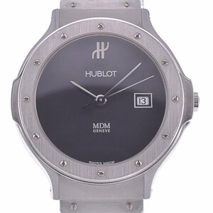 ウブロ HUBLOT 1403.1 クラシック MDM デイト SS/ラバー クォーツ レディース 良品 D#127756