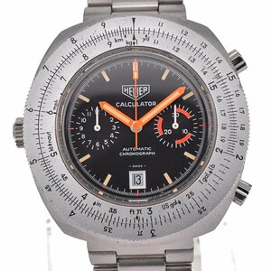  Heuer Heuer 110.633 Vintage calculator chronograph Date self-winding watch men's superior article D#127804