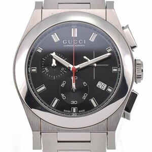 グッチ GUCCI 115.2/YA115235 パンテオン クロノグラフ クォーツ メンズ 良品 箱・保証書付き E#127742