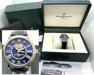 動作品★FREDERIQUE CONSTANT フレデリック コンスタント 自動巻 FC- 303/315X3P6 26石 ネイビー文字盤 デイト メンズ腕時計