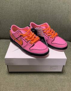 21cm The Powerpuff Girls × Nike SB PS Dunk Low Pro QS “Blossom” パワーパフガールズ ブロッサム ピンク PINK キッズ 2Y FZ3351-600