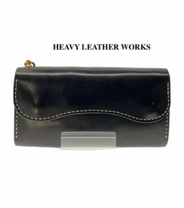 TK 新品 ヘビーレザーワークス heavy leather works レザーロングウォレット 長財布 ブラック