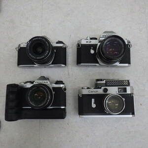 ◆◇# A1352 シャッターOK!! カメラ　おまとめ4台　CANON　◆PENTAX ペンタックス K2 ME フィルムカメラ　 昭和レトロ◇◆