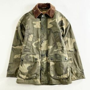 ○ 45L2 BARBOURS バブアー BEDALE CAMO ビデイルカモジャケット ブルゾン M カーキ ノンオイル BARBOUR ダブルジップ メンズ 紳士服