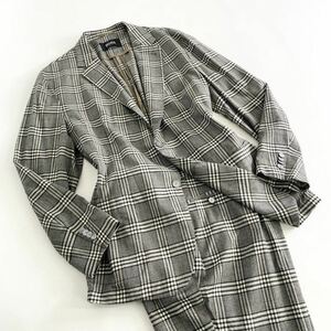 ◯ 42L7《美品》大きいサイズ HUGO BOSS ヒューゴボス セットアップ スーツ 58 グレー ブレザー 2B 羽織 上着 スラックス