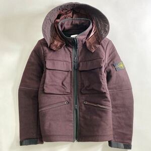 46L28《大特価》STONE ISLAND ストーンアイランド 腕章ワッペン付きウールジャケット サイズL ボルドー メンズ アウター 秋冬 羽織 上着