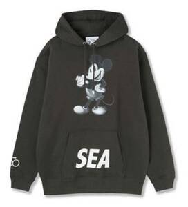 定価スタート 新品未使用品 パーカー WIND AND SEA Mickey Mouse / Hoodie Charcoal ウィンダンシー ミッキーマウス XL