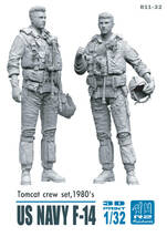 ◆◇R2Miniatures【R11-32】1/32 1980's米海軍F-14パイロットマーベリック&アイスマン(タイプ2)◇◆　_画像1